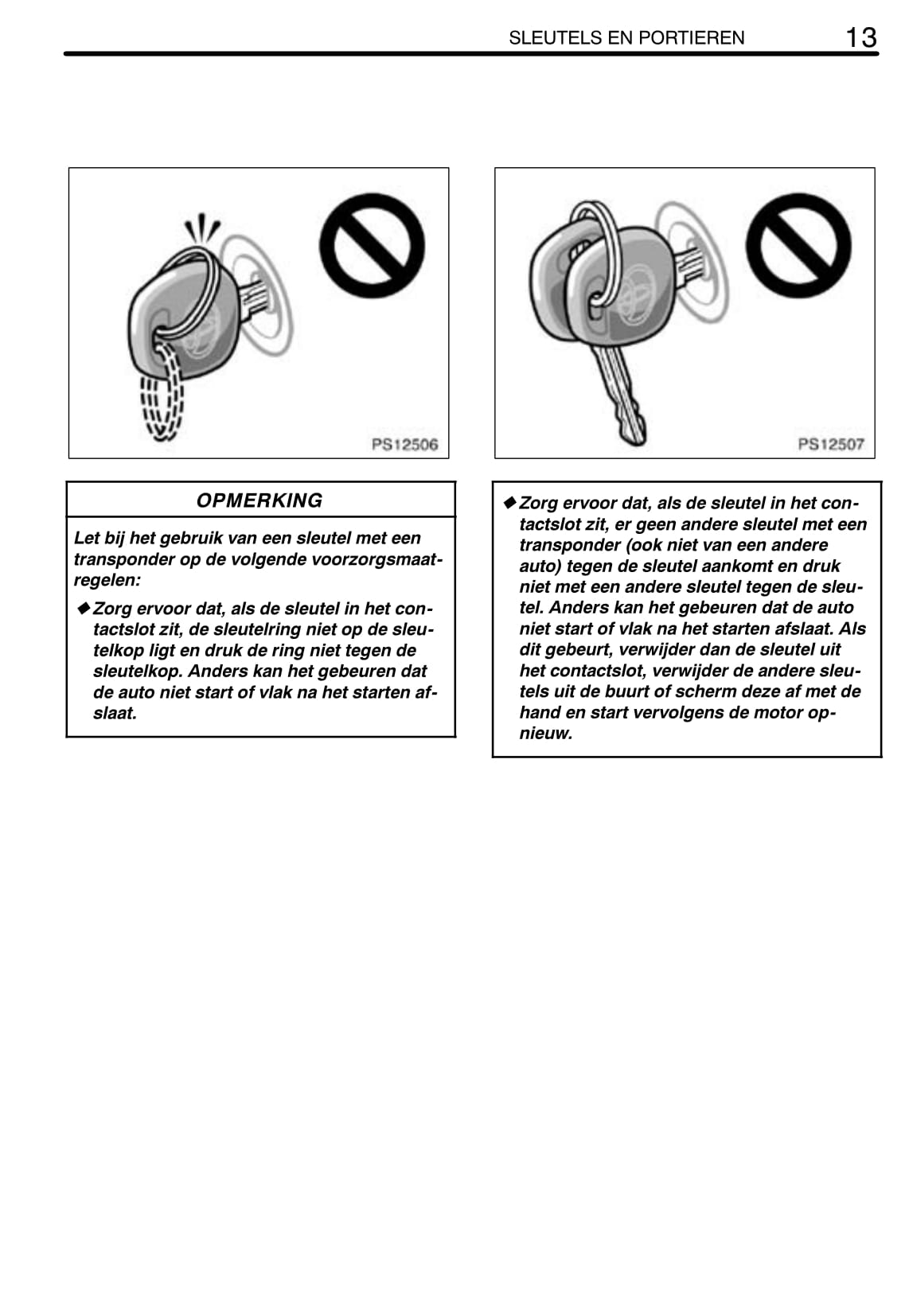 2011-2012 Toyota Yaris Owner's Manual | Dutch