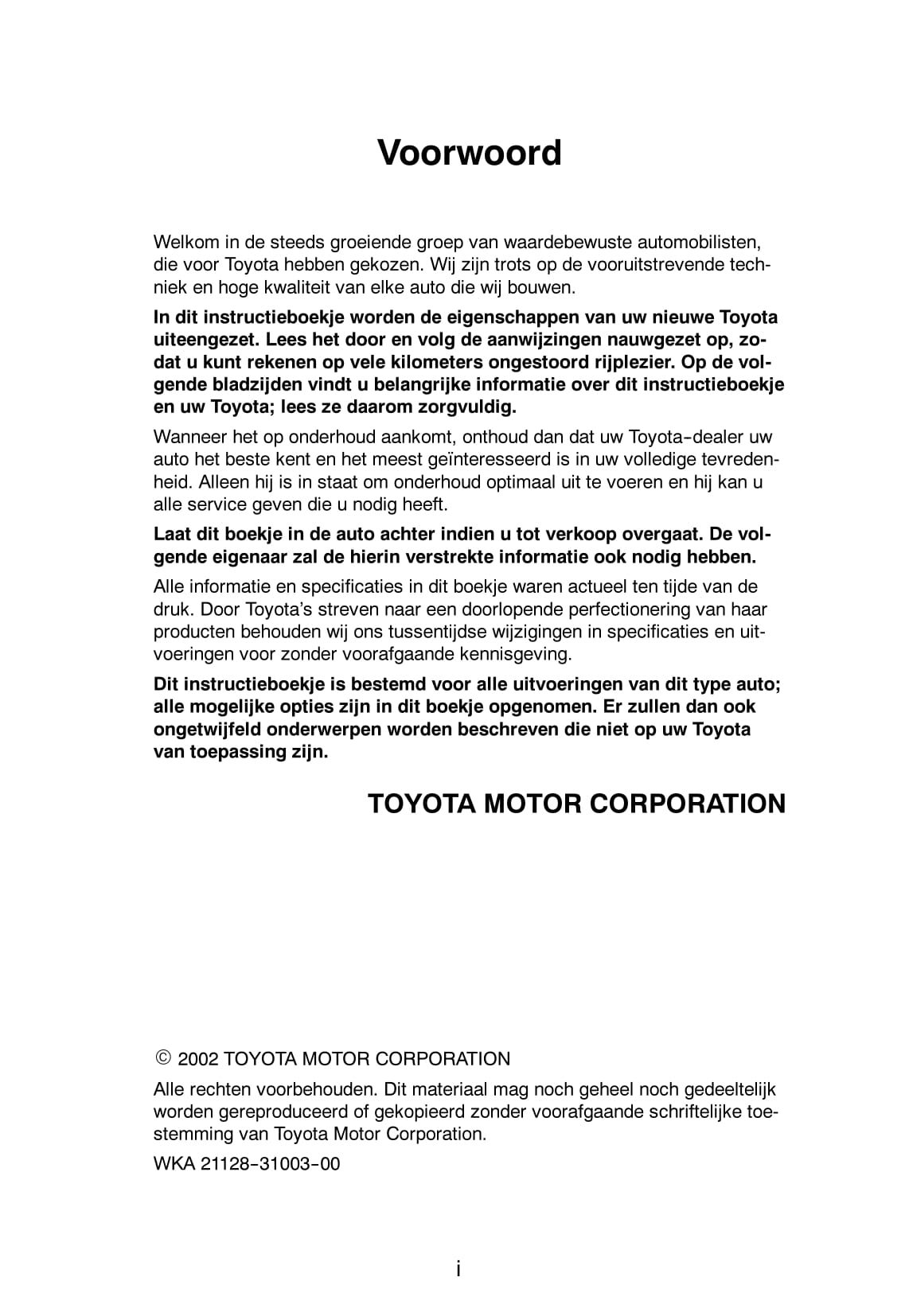 2002-2004 Toyota Camry Bedienungsanleitung | Niederländisch