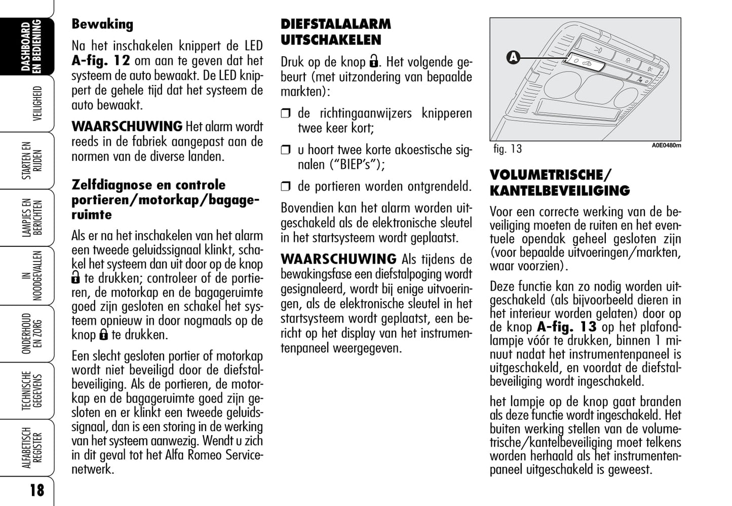 2005-2011 Alfa Romeo 159 Owner's Manual | Dutch