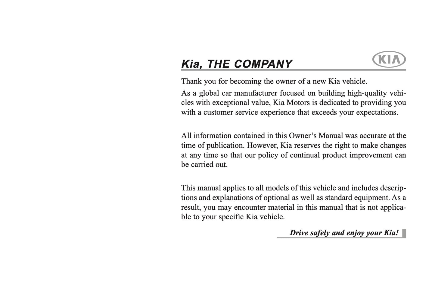 2018 Kia Rio Owner's Manual | English