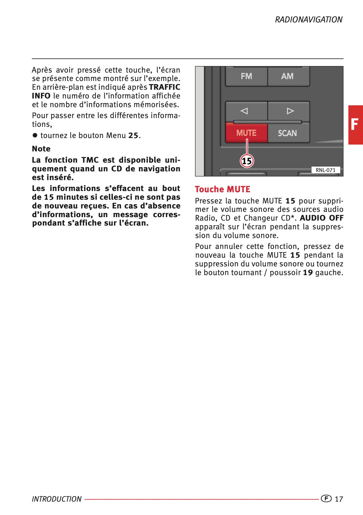 Seat Radio-Navigation Guide d'instructions