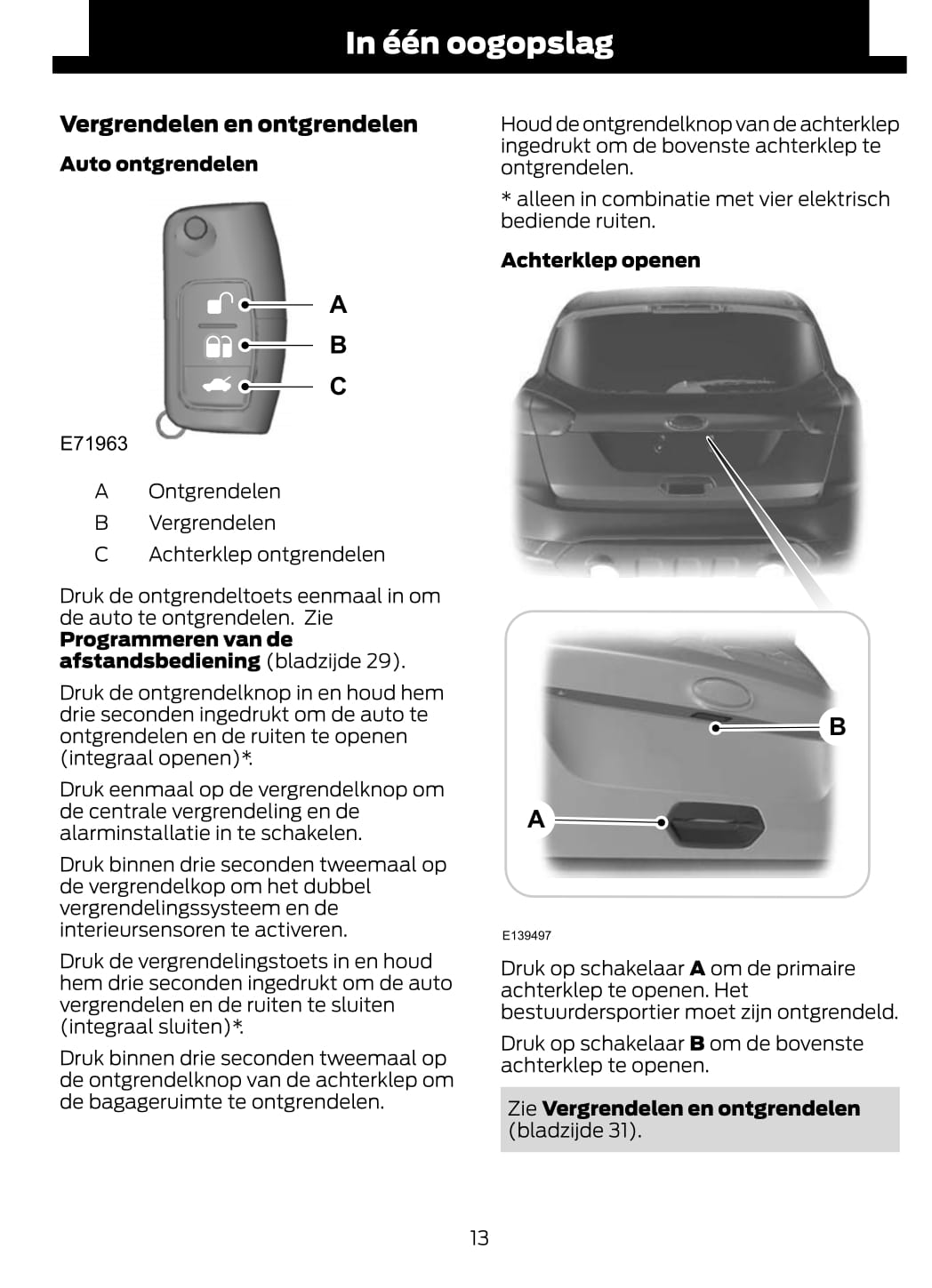 2011-2013 Ford Kuga Gebruikershandleiding | Nederlands