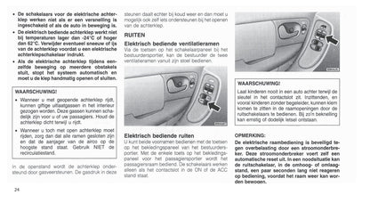2001-2007 Chrysler Voyager Owner's Manual | Dutch
