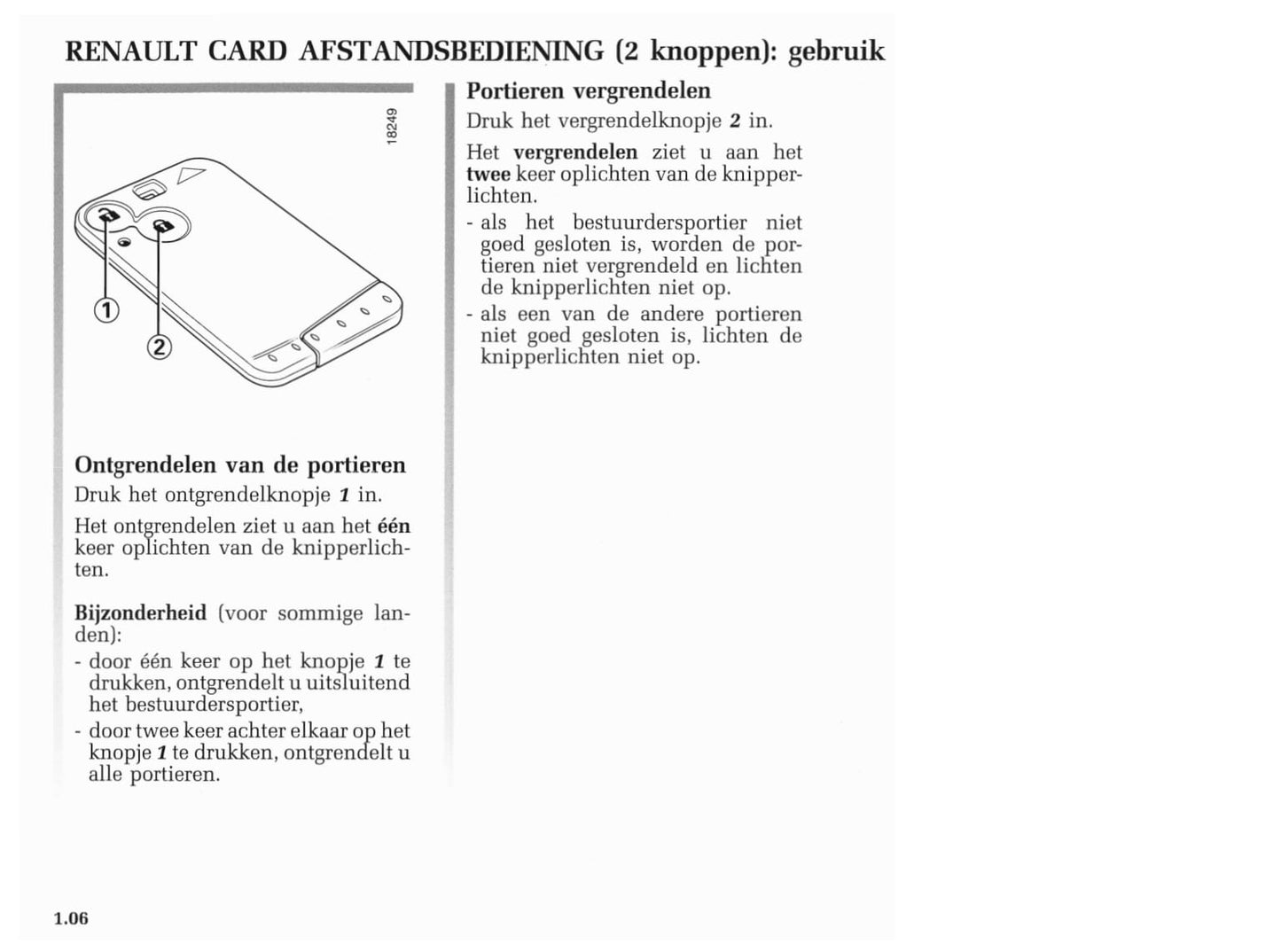 2001-2002 Renault Vel Satis Owner's Manual | Dutch