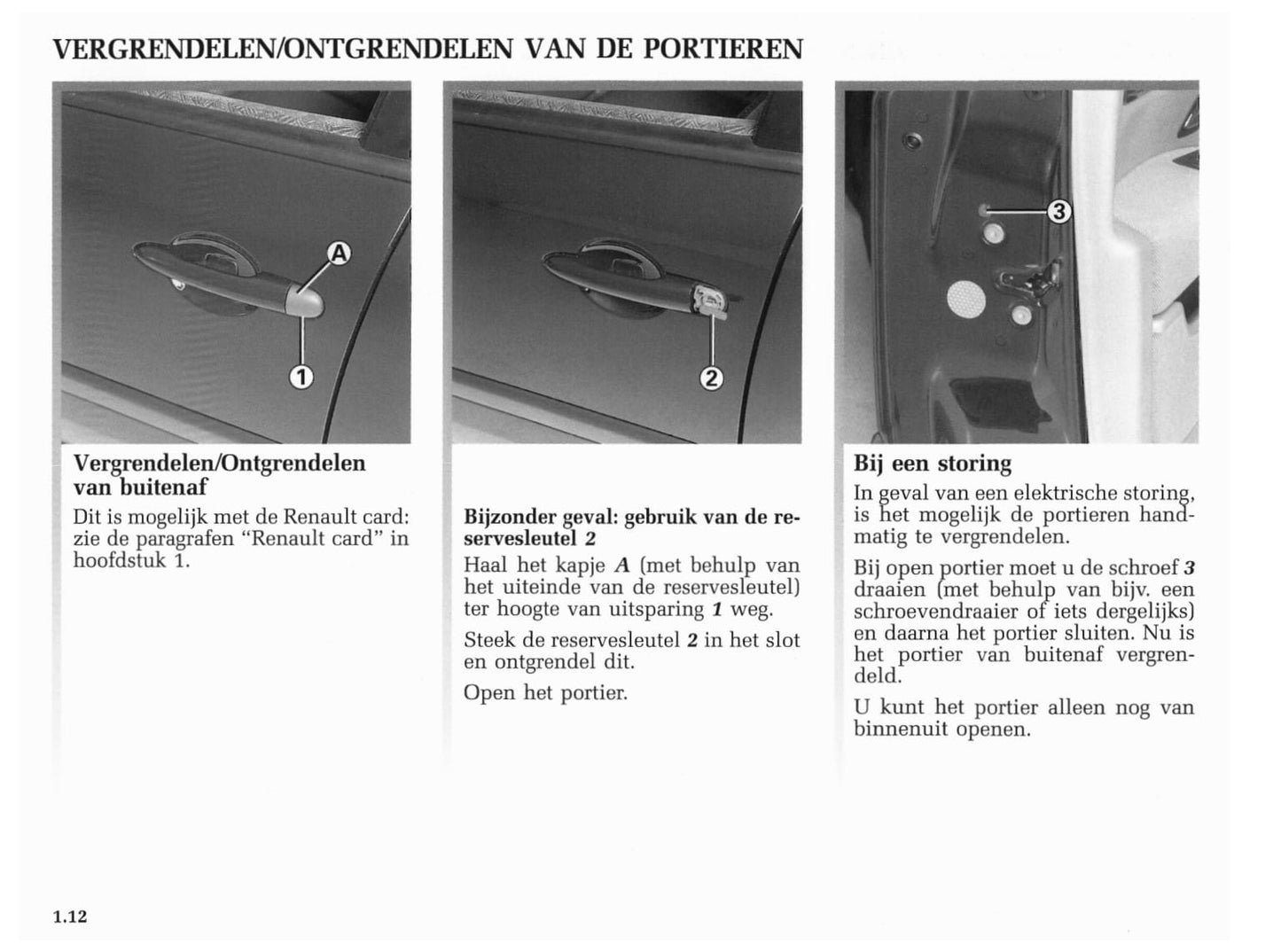 2001-2002 Renault Vel Satis Owner's Manual | Dutch