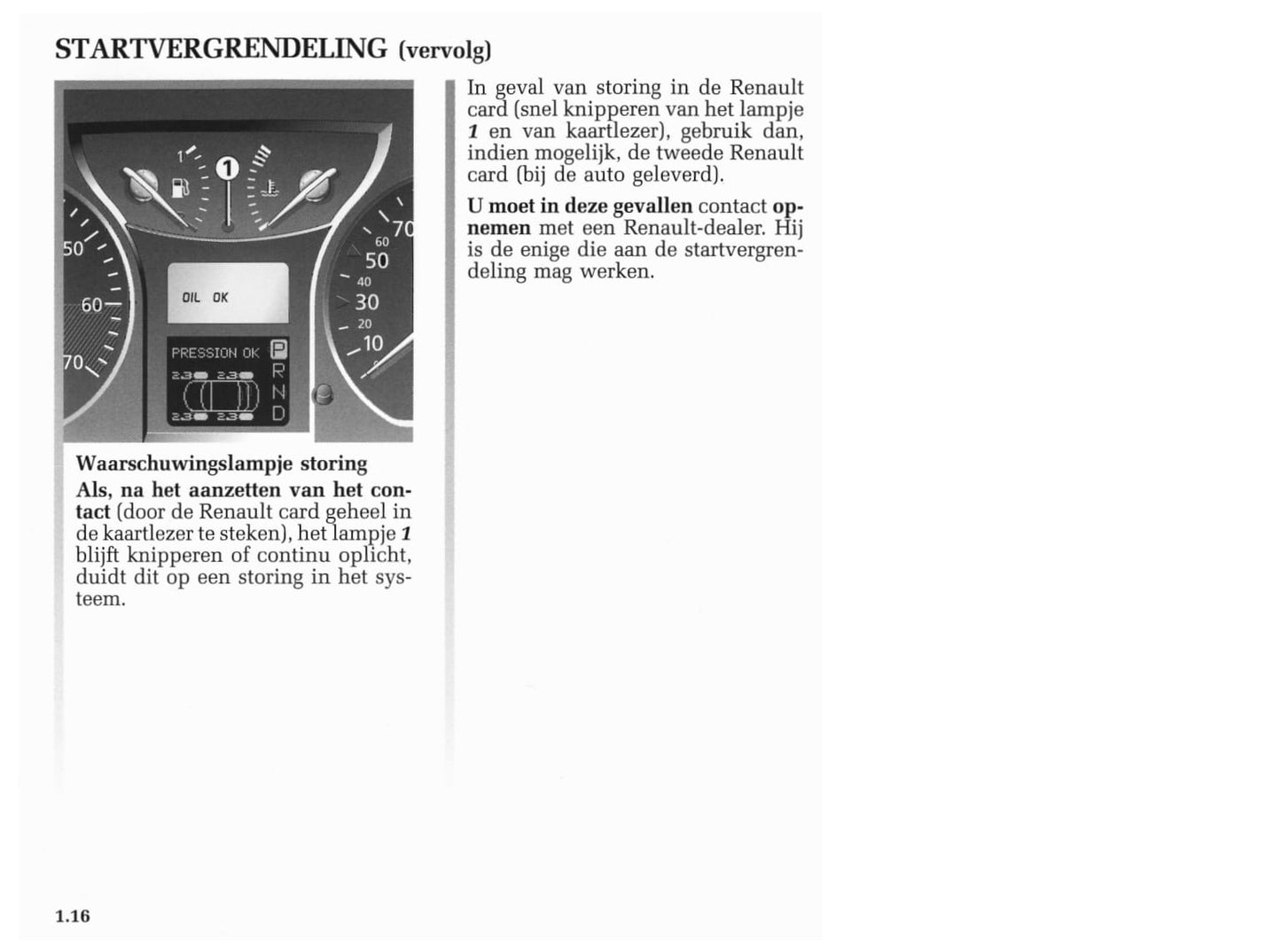 2001-2002 Renault Vel Satis Owner's Manual | Dutch