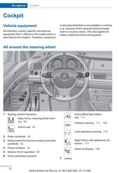 2012 BMW 5 Series Gran Turismo Gebruikershandleiding | Engels