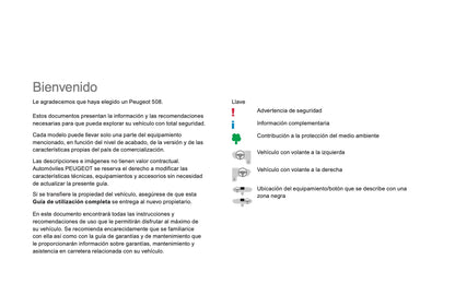 2018-2019 Peugeot 508 Gebruikershandleiding | Spaans