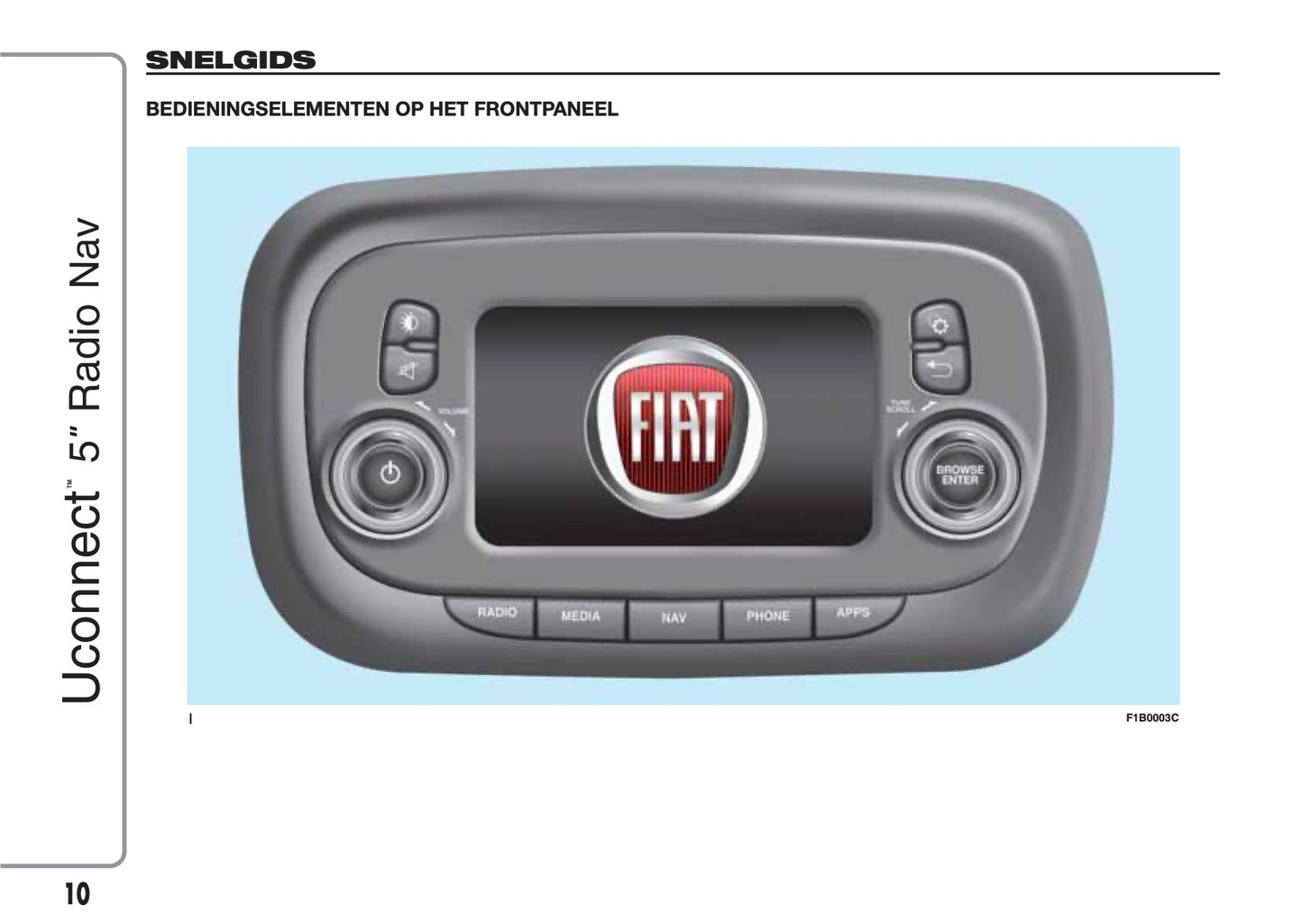 Fiat 500X Uconnect Radio NAV 5.0 Handleiding 2016