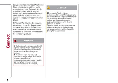Alfa Romeo Giulia Connect Guide d'utilisation 2016 - 2020