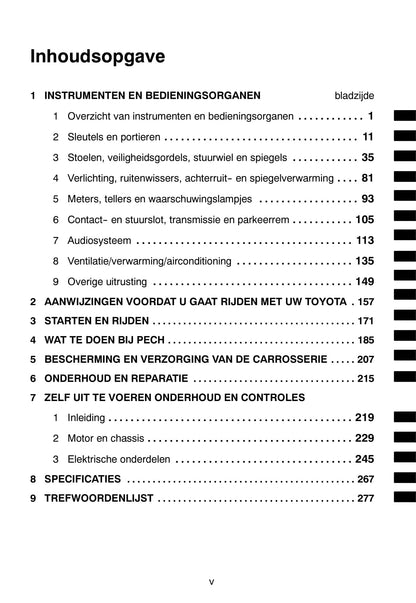 2002-2005 Toyota Celica Gebruikershandleiding | Nederlands