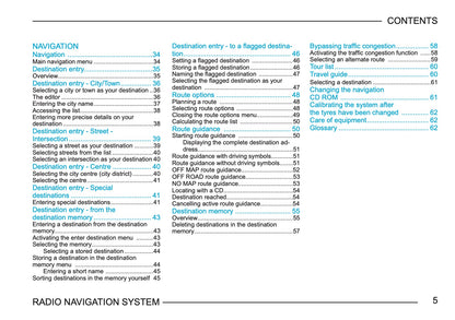 Skoda Radio Navigation System Owner's Manual 2003