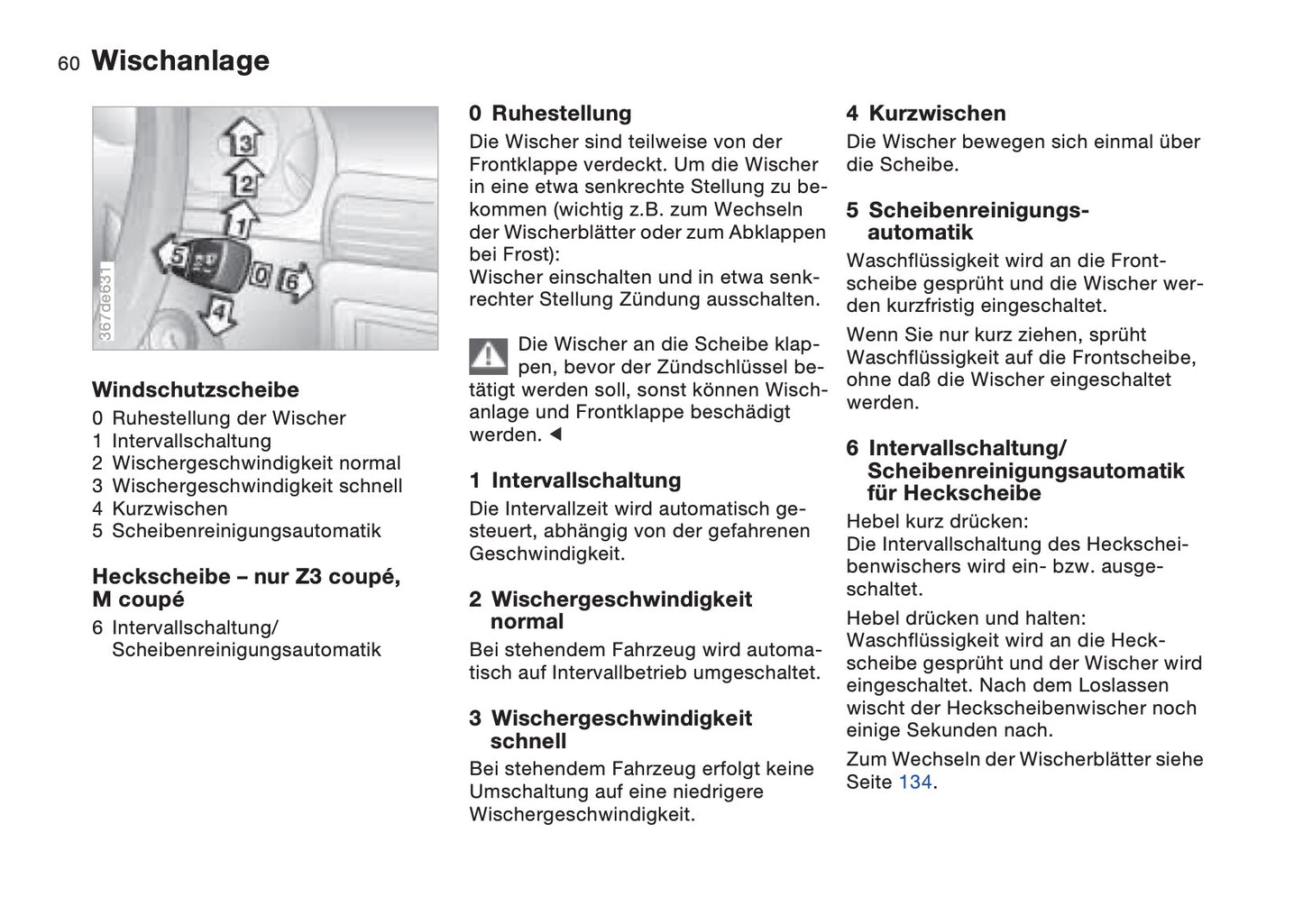 1997-1998 BMW Z3/Z3 M Roadster/Z3 M Coupé Owner's Manual | German