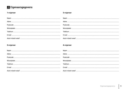 Onderhoudsboekje voor Peugeot Partner 2008 - 2023