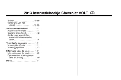2013 Chevrolet Volt Manuel du propriétaire | Néerlandais