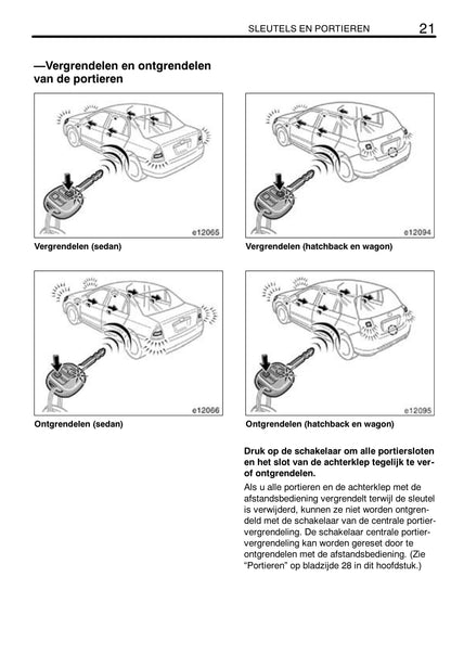 2004-2007 Toyota Corolla Gebruikershandleiding | Nederlands