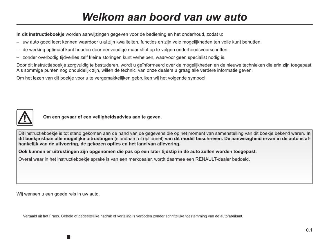 2010-2013 Renault Wind Manuel du propriétaire | Néerlandais