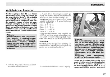 1996-2004 Volkswagen Caddy Manuel du propriétaire | Néerlandais