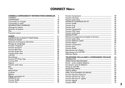 Fiat Panda CONNECT Nav+ Guide d'utilisation 2009 - 2013