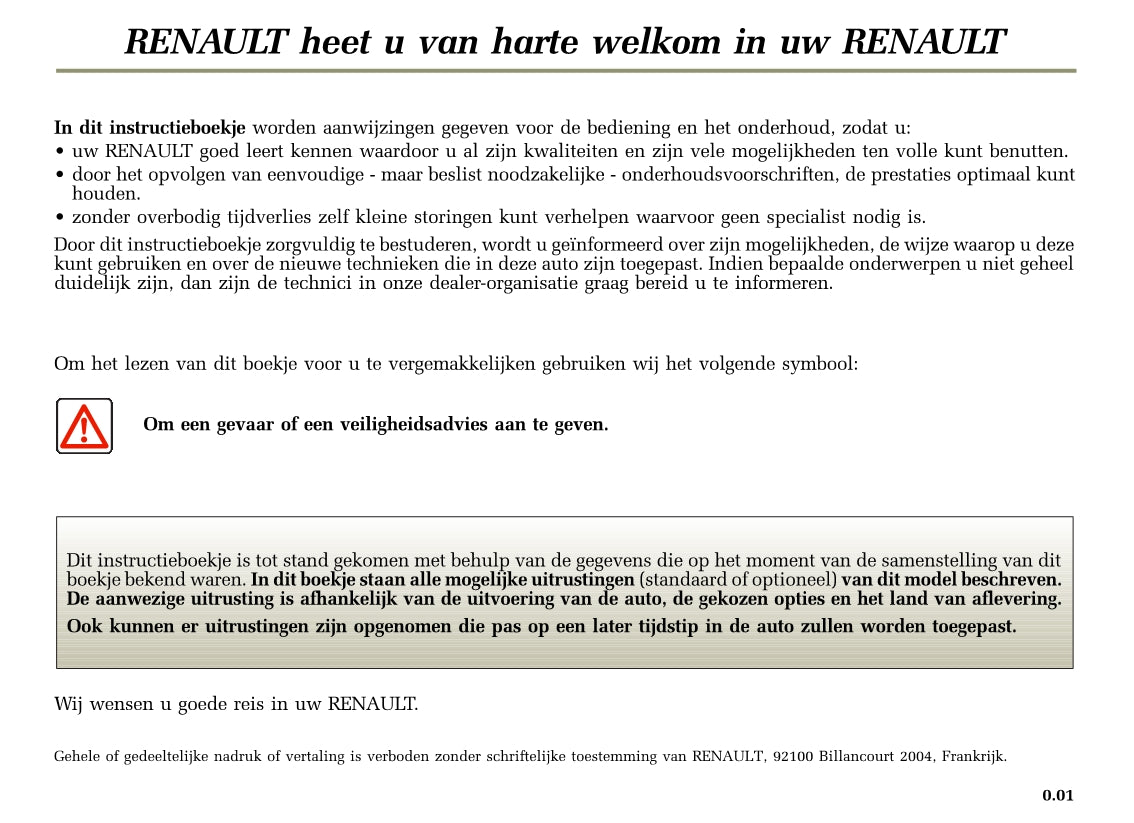 2002-2006 Renault Espace Manuel du propriétaire | Néerlandais