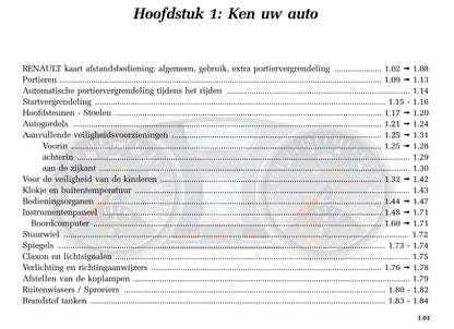 2004-2005 Renault Mégane Gebruikershandleiding | Nederlands