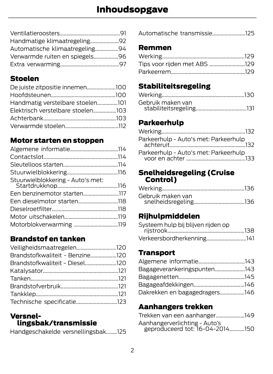 2014-2015 Ford C-Max Gebruikershandleiding | Nederlands