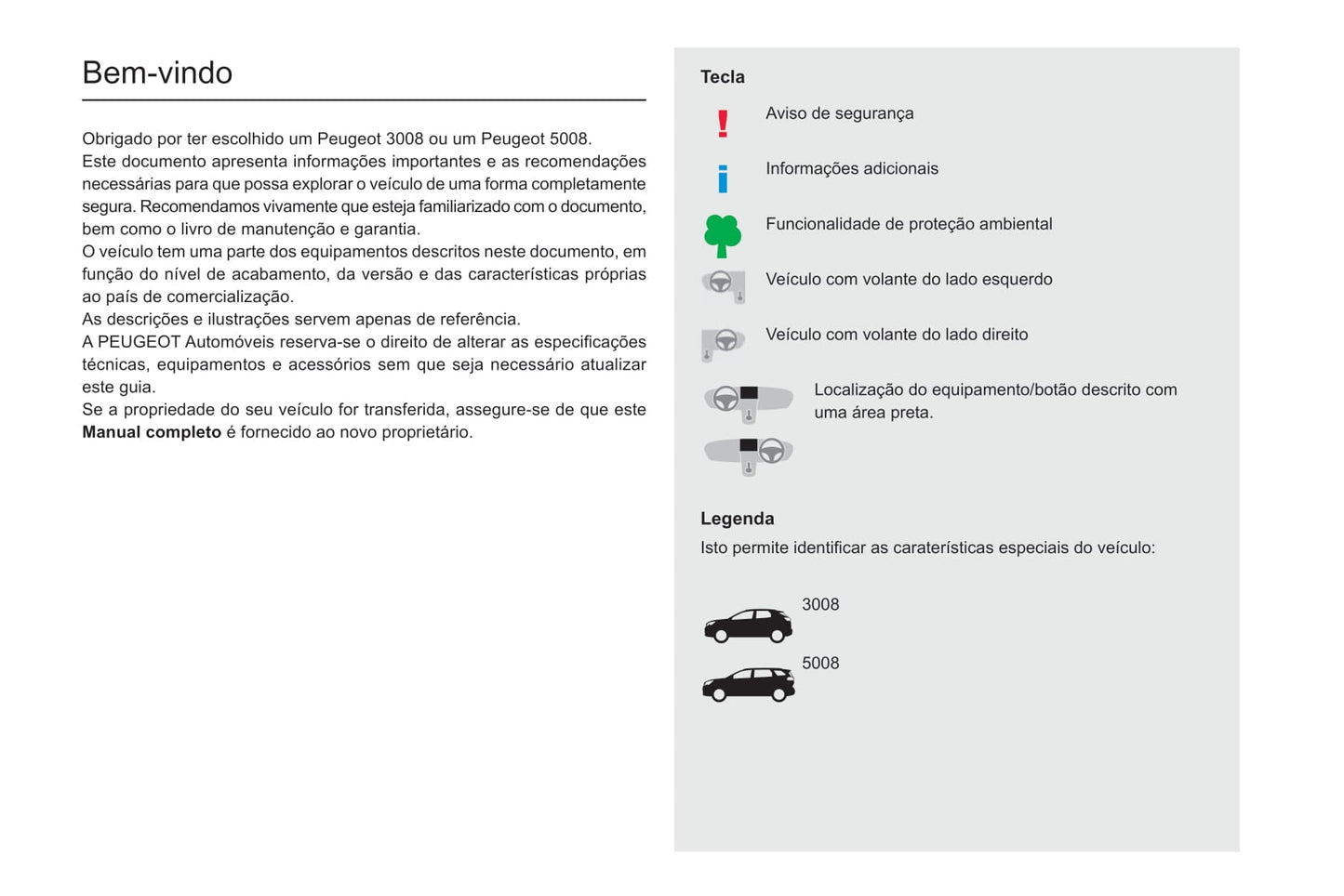 2019-2020 Peugeot 3008/5008 Gebruikershandleiding | Português