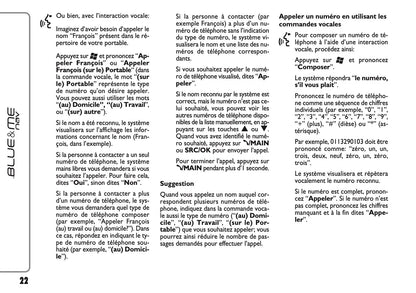 Fiat 500 & 500 Cabrio Blue & Me Nav Guide d'utilisation 2007 - 2014