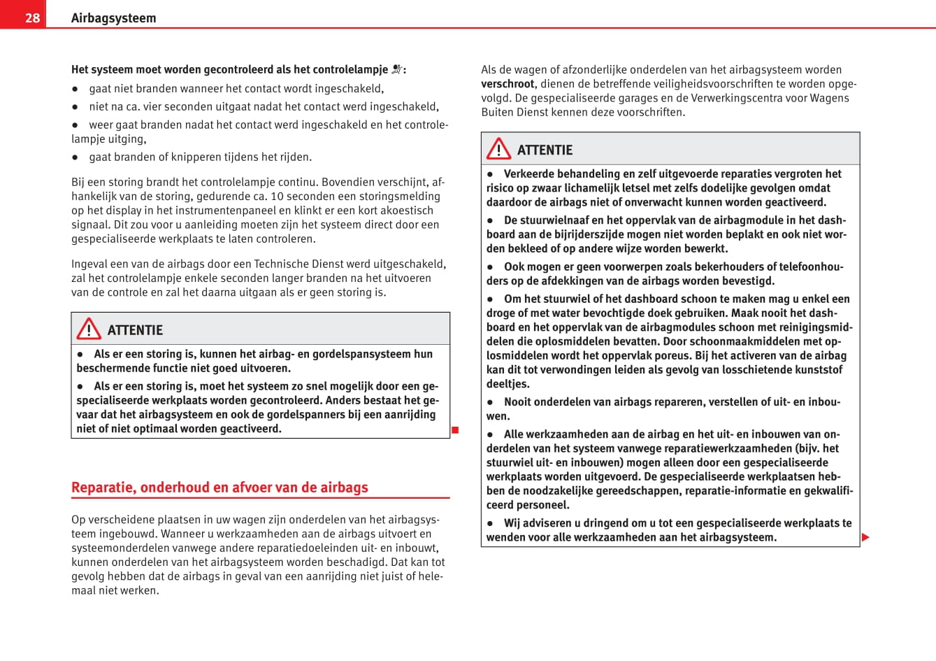 2014-2015 Seat Toledo Owner's Manual | Dutch