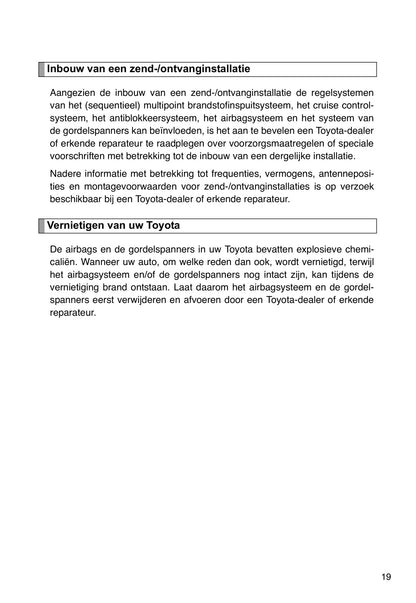 2010-2011 Toyota Corolla Gebruikershandleiding | Nederlands