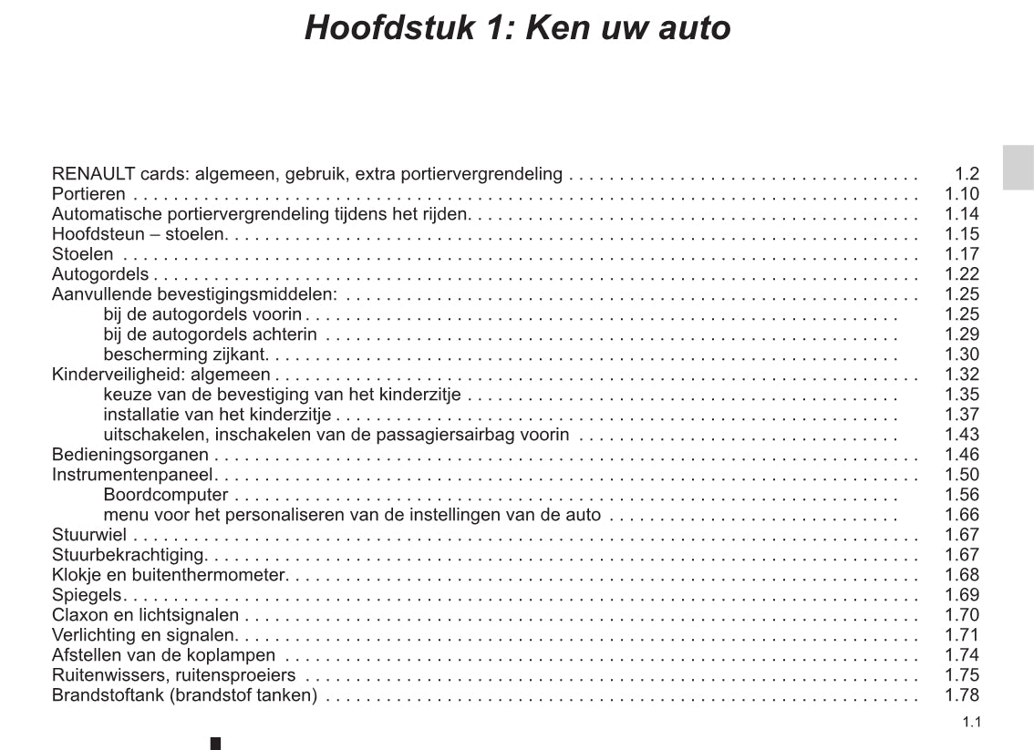2011-2012 Renault Mégane Gebruikershandleiding | Nederlands
