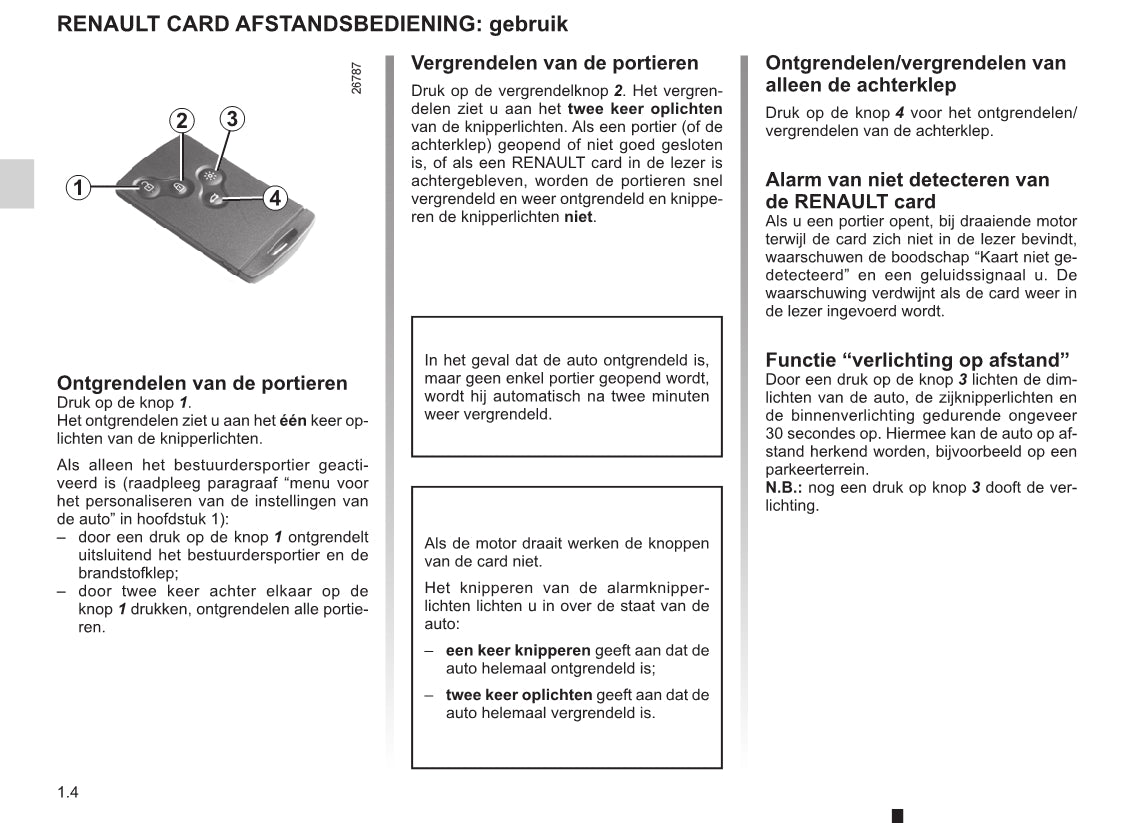 2011-2012 Renault Mégane Owner's Manual | Dutch