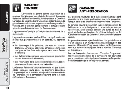 Abarth Garantie et Services 2016 - 2019
