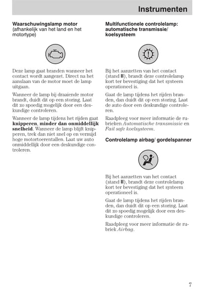 1999-2005 Ford Focus Gebruikershandleiding | Nederlands
