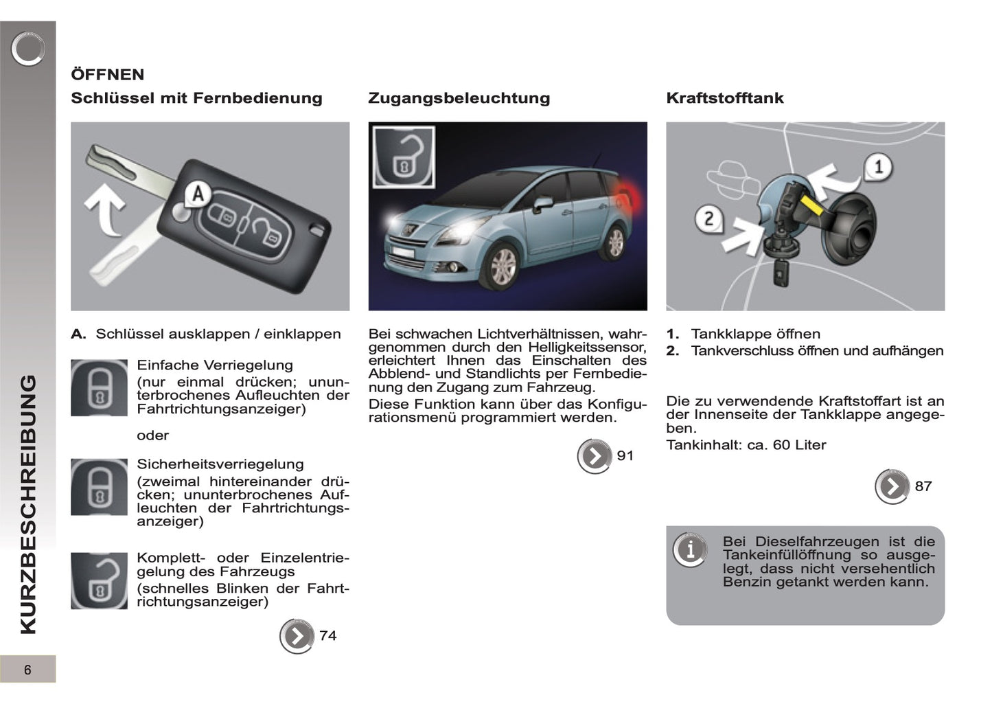 2012-2013 Peugeot 5008 Bedienungsanleitung | Deutsch