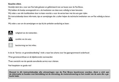 2008-2009 Fiat Bravo Bedienungsanleitung | Niederländisch