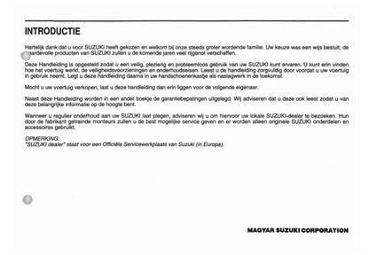 2005-2006 Suzuki SX4 Gebruikershandleiding | Nederlands