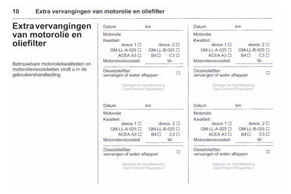 Opel Service- en Garantieboekje