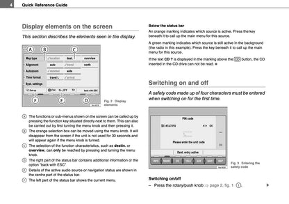 Skoda Radio Navigation System Owner's Manual 2004