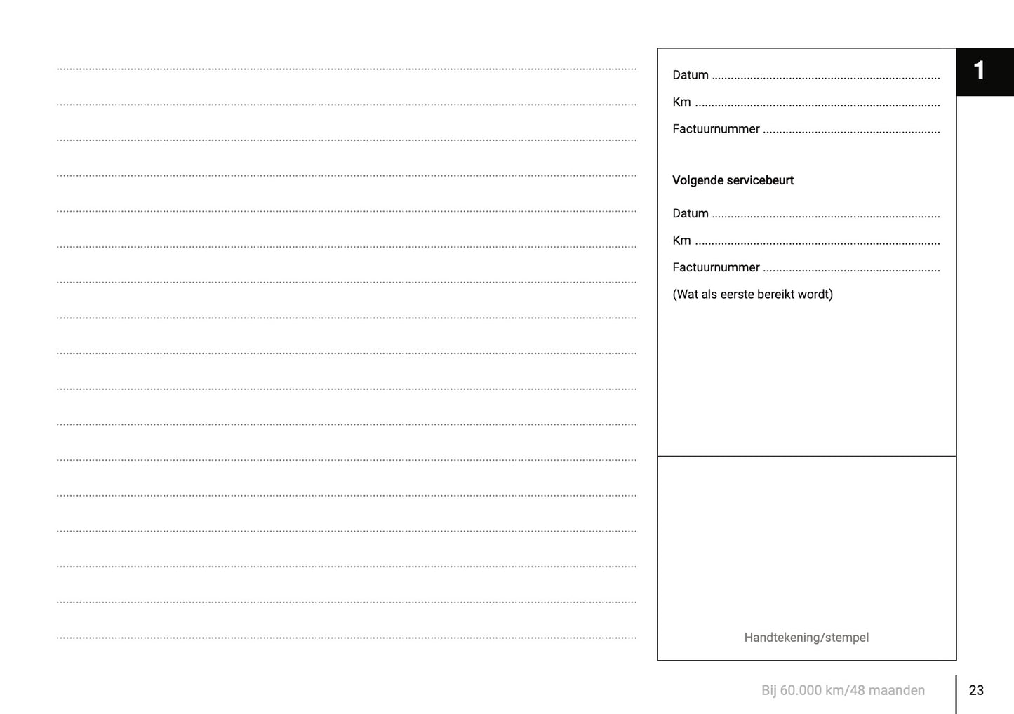 Onderhoudsboekje voor Kia Carens 2013 - 2021