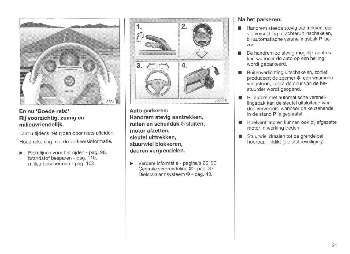 1998-2000 Opel Corsa Owner's Manual | Dutch