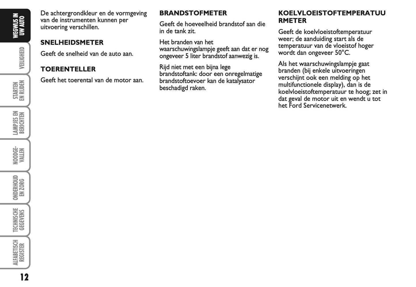2010-2014 Ford Ka Gebruikershandleiding | Nederlands