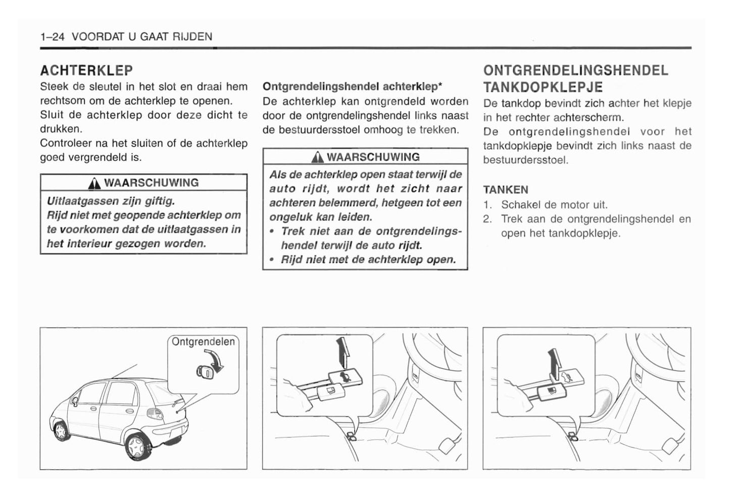 1998-2001 Daewoo Matiz Owner's Manual | Dutch