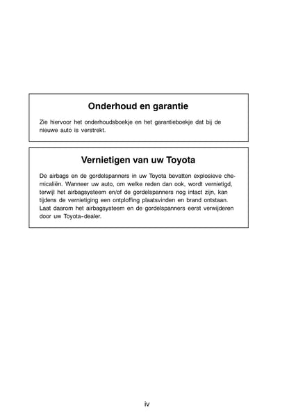 2002-2004 Toyota Corolla Verso Bedienungsanleitung | Niederländisch