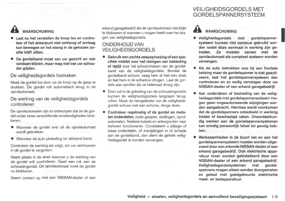 2006-2009 Nissan Note Gebruikershandleiding | Nederlands