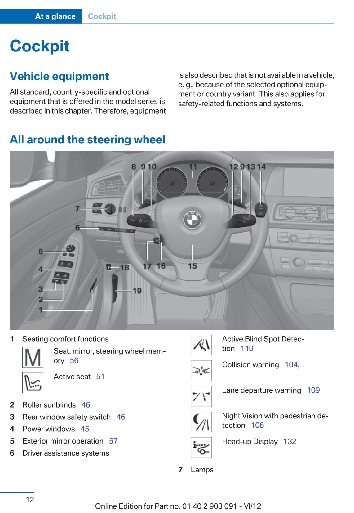 2012 BMW 5 Series ActiveHybrid 5 Owner's Manual | English