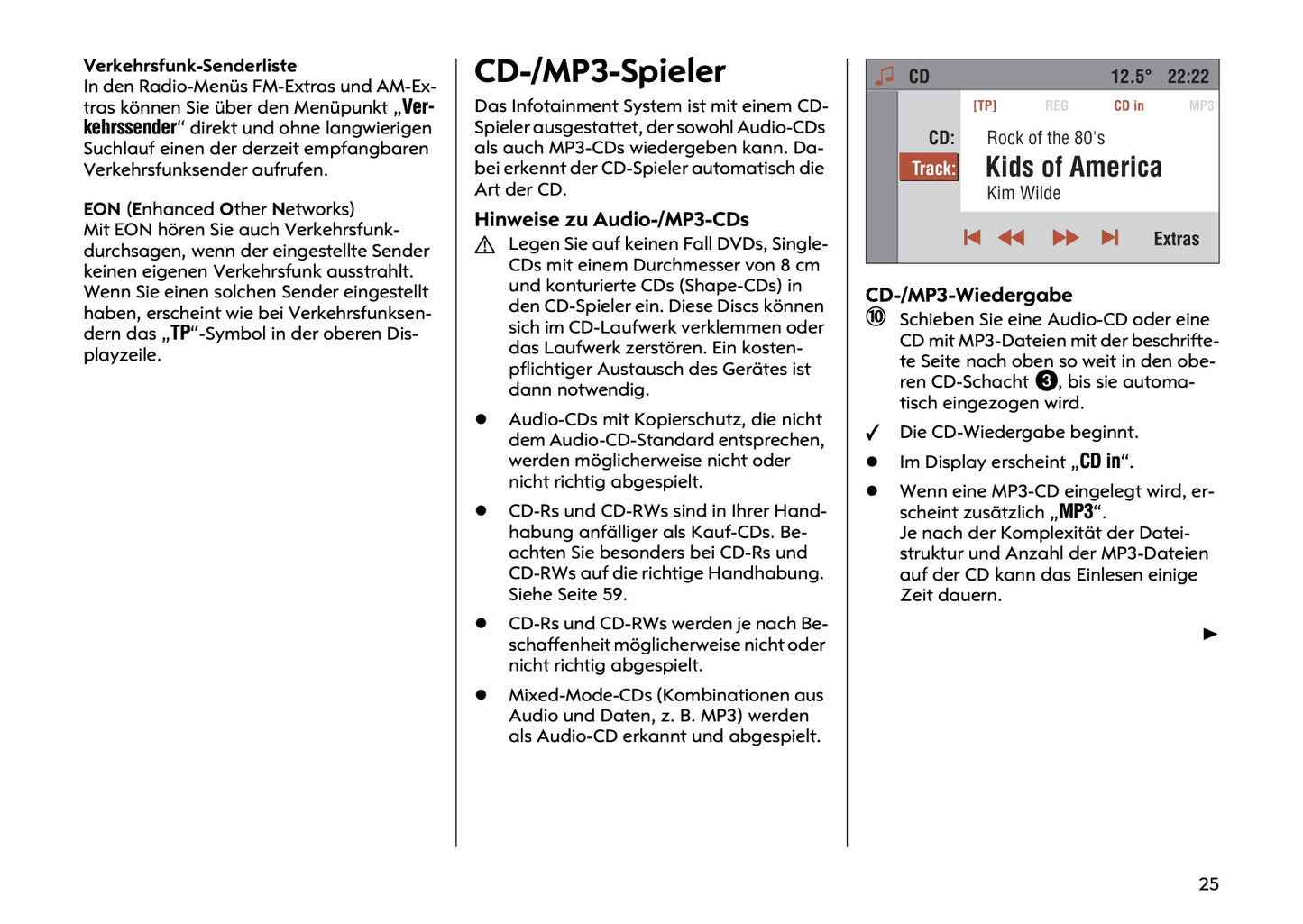 Opel CD 70 Navi Infotainment System Bedienungsanleitung 2004