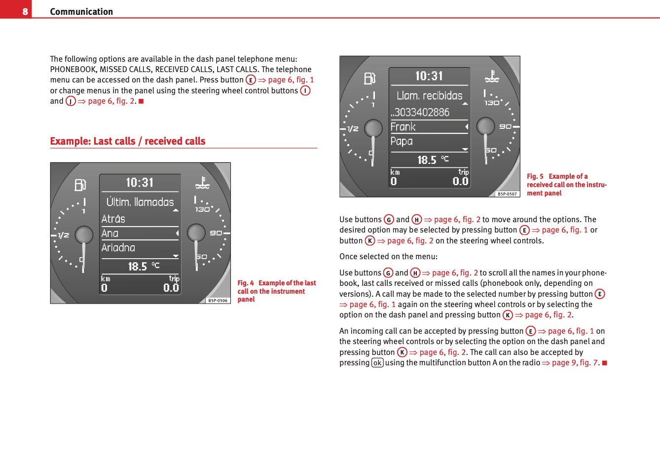Seat Communication System Owners Manual