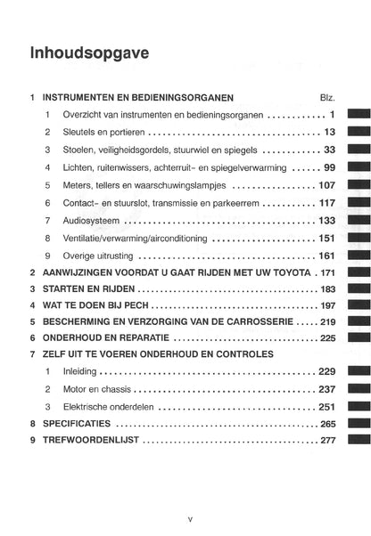 1999-2000 Toyota Yaris Gebruikershandleiding | Nederlands