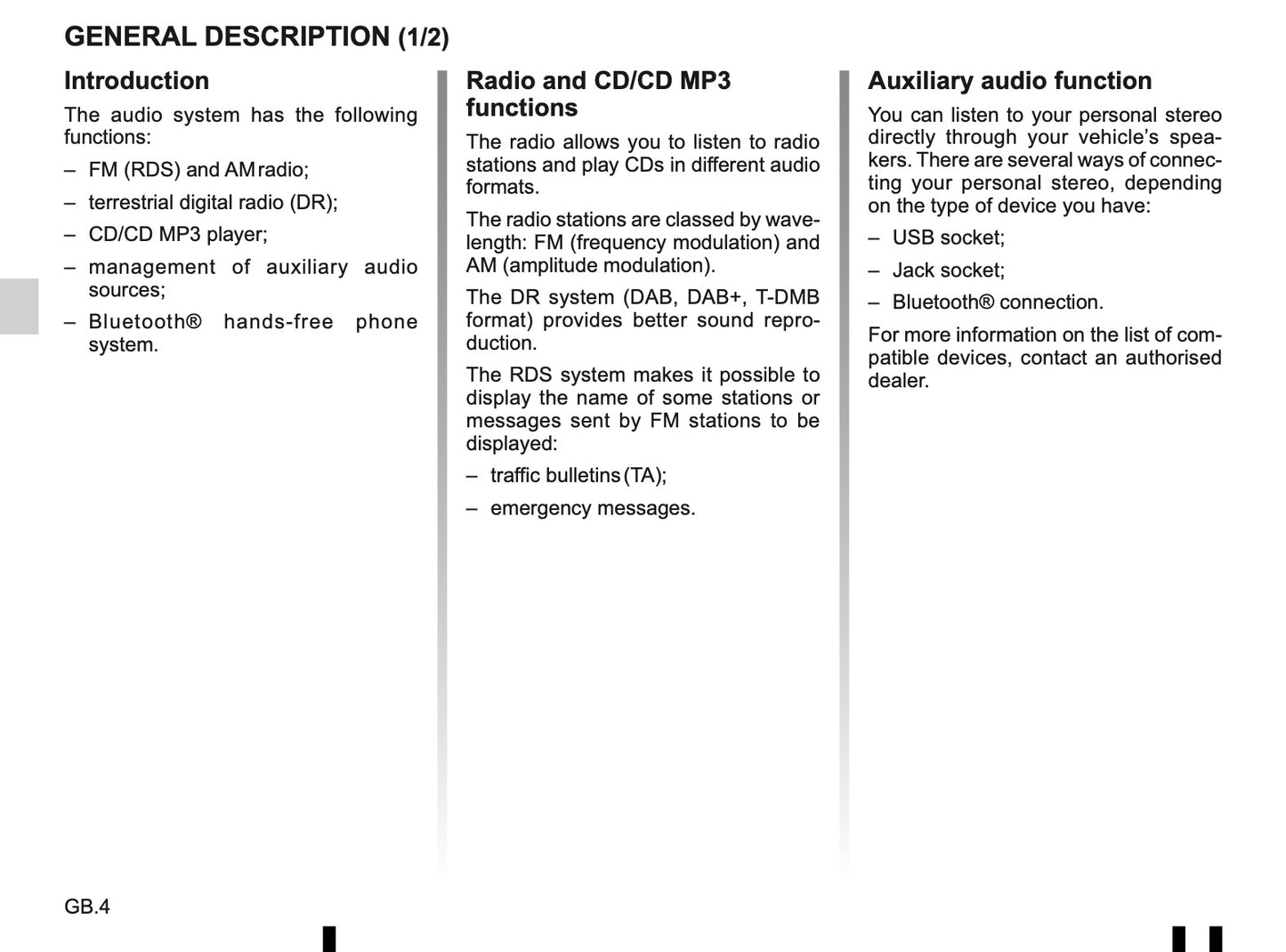 Radio Connect R & GO Owner's Manual 2018